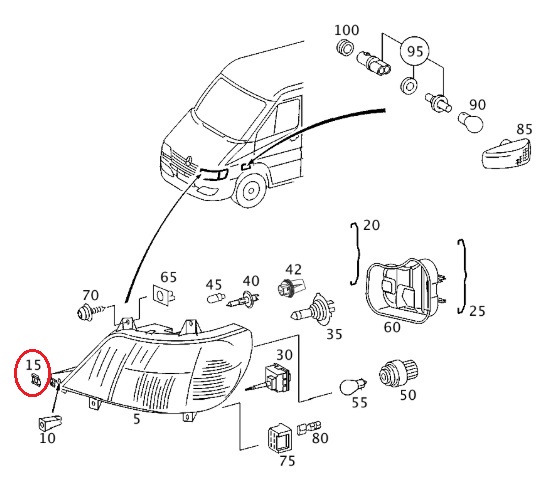Headlight Assembly-Left w/o Fog Light-DODGE 2002-2006